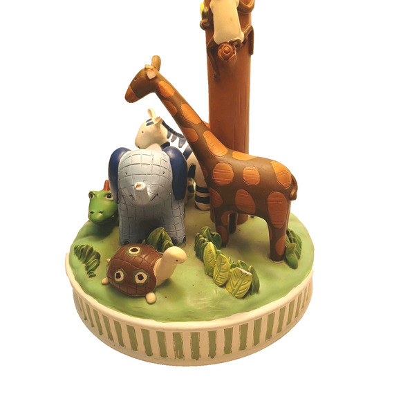 2004 Vintage Nursery Lamp Baby Jungle Animals Child Room w Shade Decor Works - Picture 11 of 16